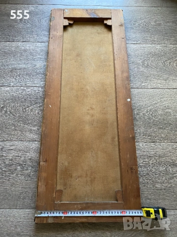 Голяма стара картина масло на платно, снимка 7 - Картини - 53706160