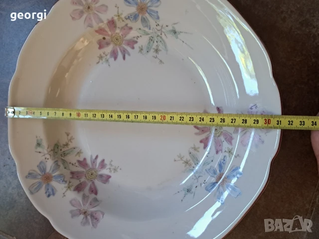 голяма българска порцеланова купа Изида    26/2, снимка 4 - Сервизи - 50598268