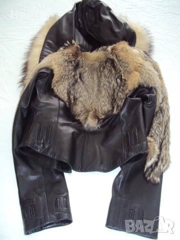 Дамско луксозно марково кожено яке Punto Оригинално, снимка 8 - Якета - 47591633