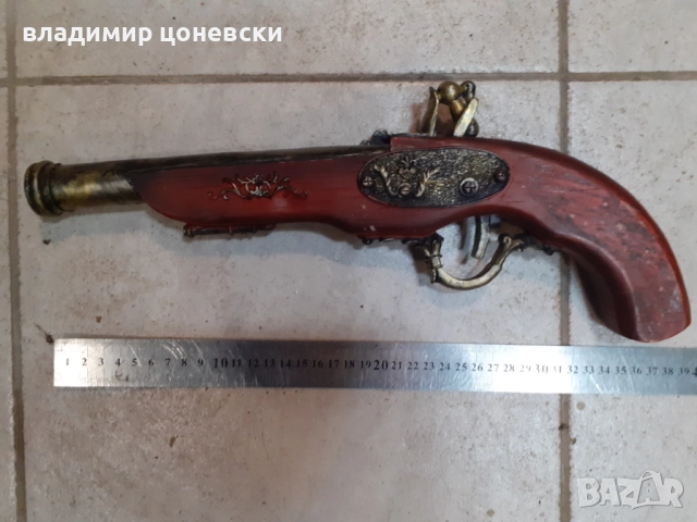 Стар красив кремъчен пистолет,пищов,оръжие, снимка 4 - Колекции - 42703780