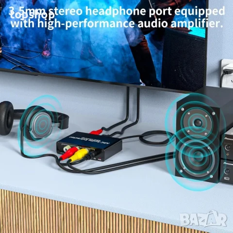 НОВ 192KHz DAC аудио конвертор, HDMI ARC аудио екстрактор (с USB кабел), снимка 3 - Друга електроника - 50542607