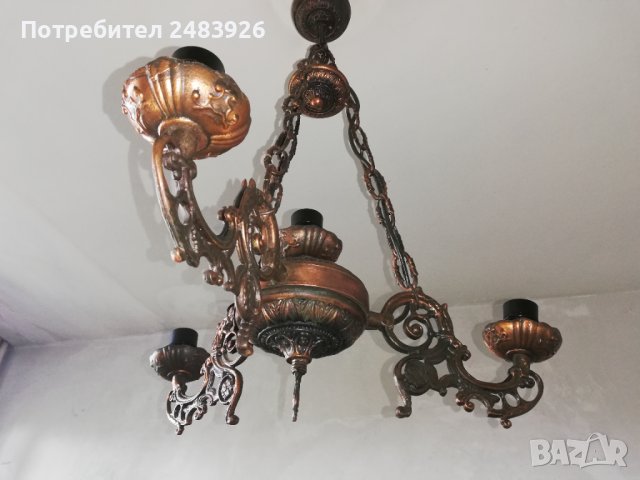 Полилей с 4 осветителни тела, снимка 2 - Полилеи - 41261139