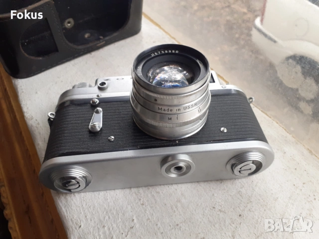 Механичен лентов съветски фотоапарат Зоркий 4, снимка 3 - Антикварни и старинни предмети - 53367660