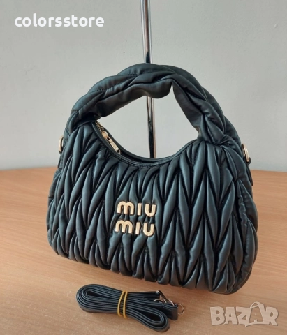 Черна чанта MiuMiu/SG99y, снимка 3 - Чанти - 51721679