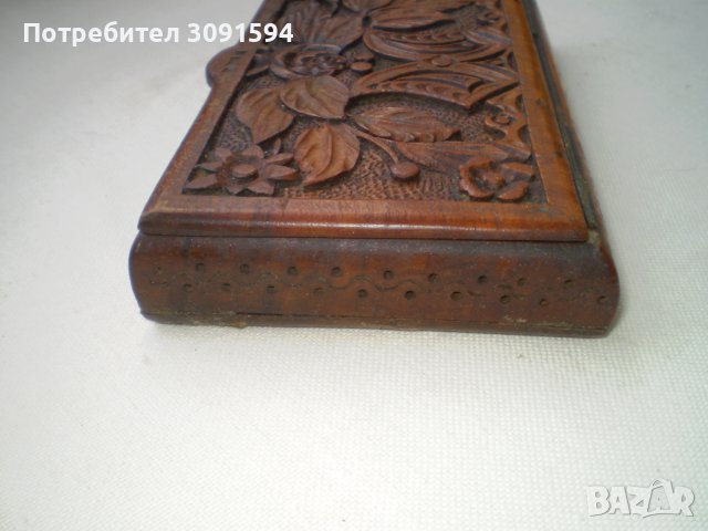 Дърворезба Стара кутия за БИЖУТА ръчно направета , снимка 3 - Антикварни и старинни предмети - 41837677