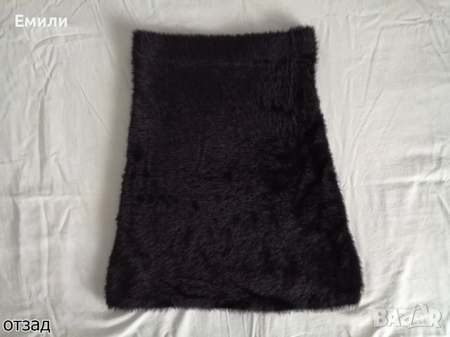 Дамска къса еластична плюшена пола с висока талия в черен цвят р-р S (36) и M (38), снимка 12 - Поли - 42336994