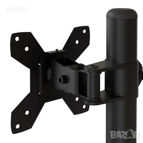 vidaXL Стойка за два монитора черна стомана VESA 75/100 мм, снимка 8 - Стойки, 3D очила, аксесоари - 56147324