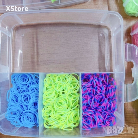 Пластмасов куфар с ластички, 4500 бр в комплекта, снимка 5 - Аксесоари за коса - 52594910