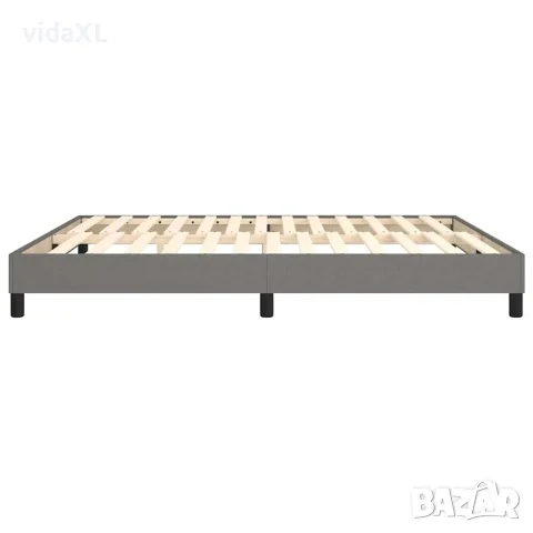 vidaXL Рамка за легло с пружини, тъмносива, 180x200 см, плат, снимка 6 - Спални и легла - 56146584