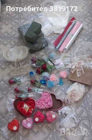 Изкуствени рози, кутии с цветя, кошници, снимка 12 - Изкуствени цветя - 53838617