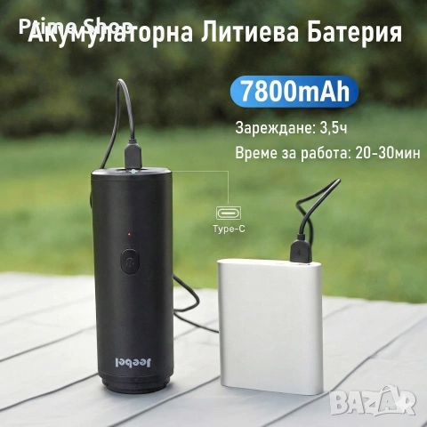 4-в-1: Безжична мини прахосмукачка, духалка и помпа, 8000Pa, 7800mAh, снимка 8 - Прахосмукачки - 51257343
