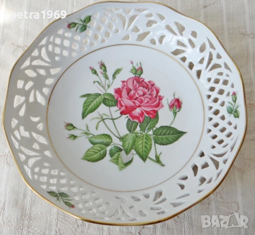 Порцеланова ажурна купа, фруктиера на Schumann Arzberg, снимка 2 - Аксесоари за кухня - 50961319