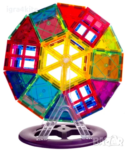 Само магнитни елементи! Магнитен конструктор Виенско Колело 45 бр. за 41лв., снимка 3 - Образователни игри - 48402597