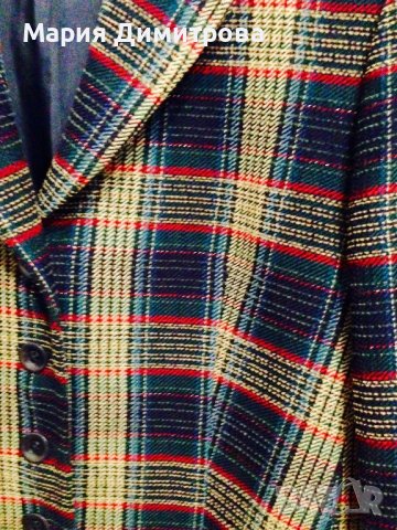 Модерно карирано сако Вълна, снимка 4 - Сака - 38948596