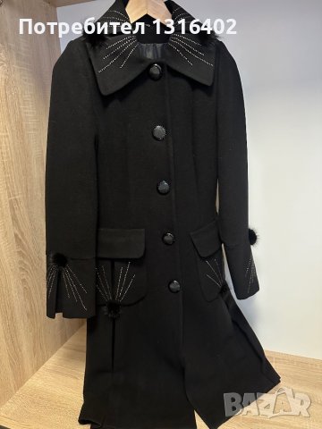 Зимно елегантно палто, размер S, снимка 1 - Палта, манта - 44443070