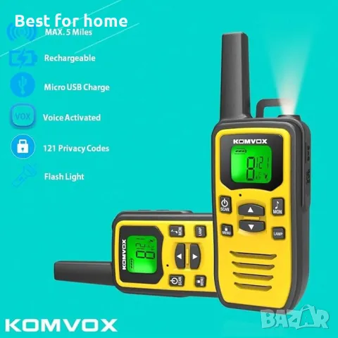 Радиостанции KOMVOX GT60 Уоки токита , снимка 2 - Оборудване и аксесоари за оръжия - 48676432