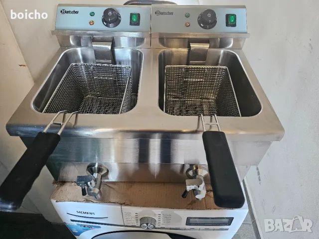 Професионален Фритюрник Bartscher 2 × 8 литра, снимка 2 - Фритюрници - 47887757