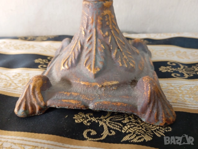 Паркетен флорален свещник, снимка 2 - Други ценни предмети - 53745852