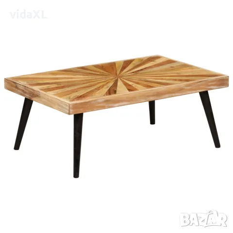 vidaXL Маса за кафе, мангово дърво масив, 90x55x36 см