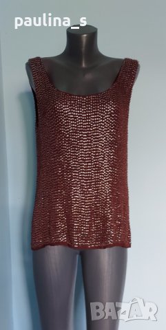 Два различни броя / Потник тип туника с пайети "Selected femme" и / вискозна коприна , снимка 4 - Туники - 41840686