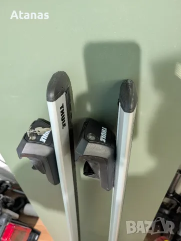 Thule wingbar Evo 127 cm. греди за Тойота рав4 2017 и 2бр Thule ProRide 591 багажник за колело, снимка 3 - Аксесоари и консумативи - 55891584