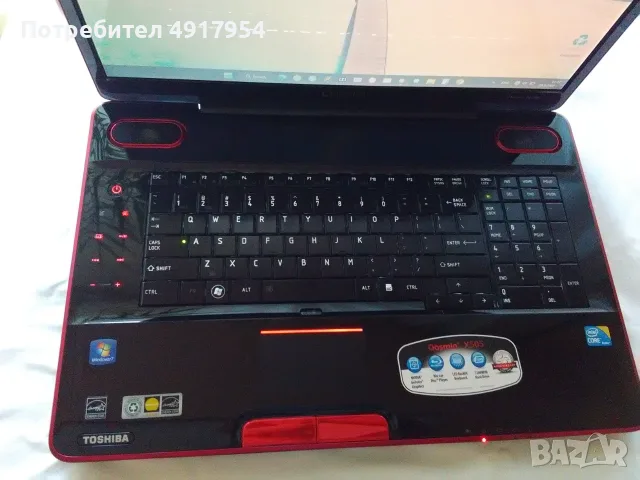 Лаптоп Toshiba Qosmio X505-Q887 18.4" | i7 | 8GB RAM | 256GB SSD | Като Нов! Ретро Екзотика, снимка 9 - Лаптопи за игри - 55963622