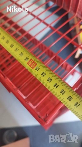 Метален стелаж с рафтове 146/70/30см червен с колела, снимка 7 - Стелажи и щандове - 51789906