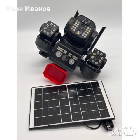 СОЛАРНА ОХРАНИТЕЛНА КАМЕРА SUNVISION – 16 MP, 3 ОБЕКТИВА, АЛАРМА , 4G - SIM карта, снимка 2 - Комплекти за видеонаблюдение - 53429935