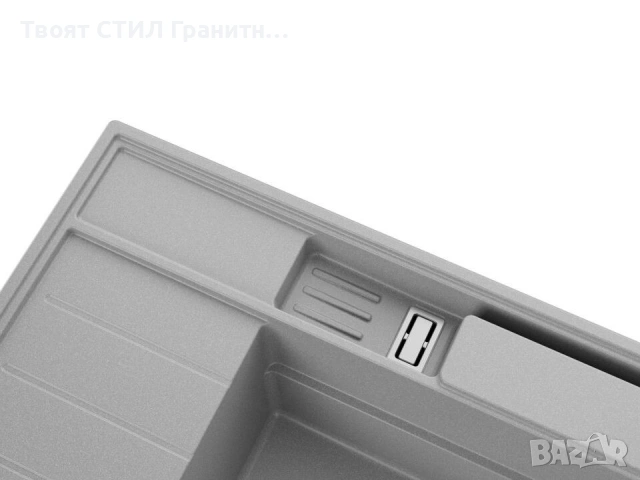 Сив гранитна кухненска мивка Сидни 620-45 Pocket Ergo Multilevel, снимка 2 - Мивки - 53813034