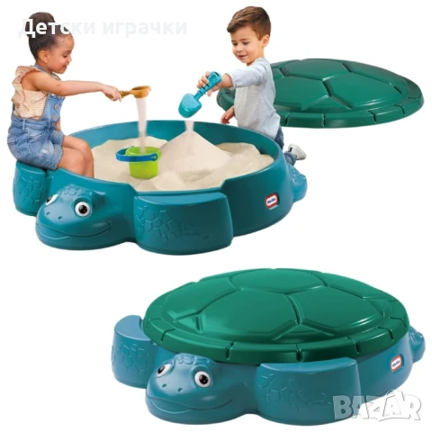 Пясъчник с капак костенурка Little Tikes зелен 
