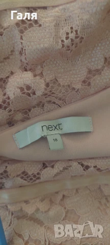 Рокля NEXT,дантела пепел от рози, размер 18, снимка 4 - Рокли - 51427551