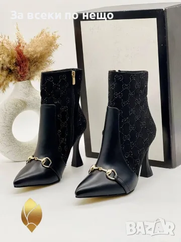 Gucci Елегантни Дамски Боти С Ток Бляскав Монограм И Дизайн Код SK2211 