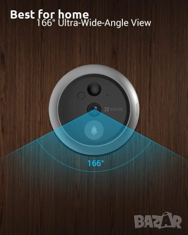  EZVIZ Smart шпионка за врата с камера, 4,3-инчов цветен сензорен екран , снимка 5 - Други - 53537409