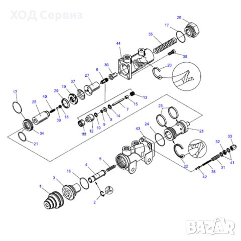 Ремонтни комплекти уплътнения и пружини за ГСЦ на Daewoo G40S, снимка 3 - Резервни части за машини - 41392833