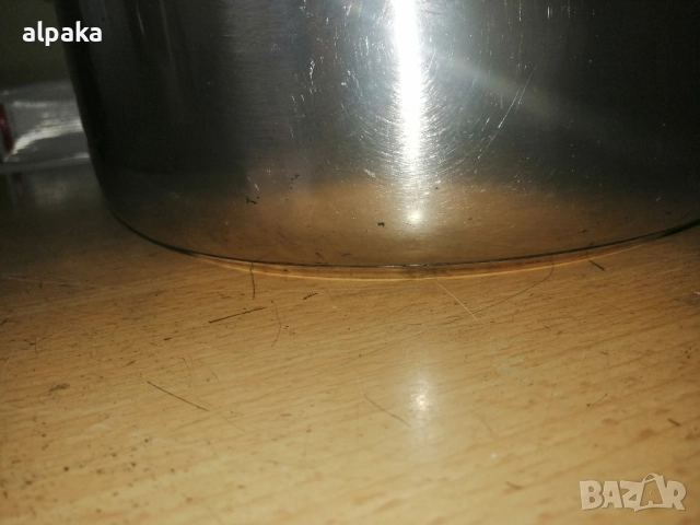 Продавам българска 9-литрова тенджера,алпака, дв.дъно - Хром Силистра, снимка 2 - Съдове за готвене - 51570844