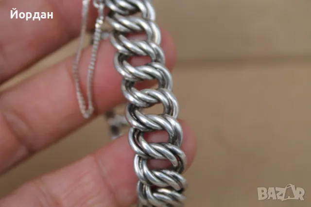 Сребърна гривна , снимка 5 - Гривни - 47549434