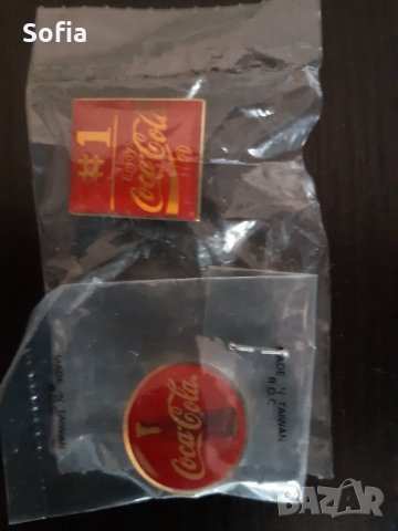 Комплект 2 значки Кока Кола-НОВИ,90те, снимка 2 - Колекции - 34041649