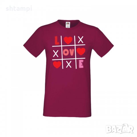 Мъжка тениска Свети Валентин Tic Tac Toe Love 1, снимка 5 - Тениски - 35716069