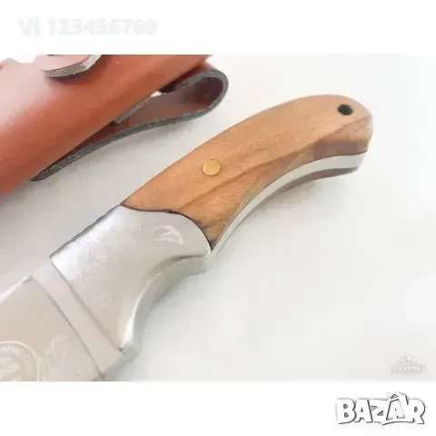 USA Hunting Club Knife Ловен нож масивен фултанг с кожена кания, снимка 2 - Ножове - 50731941