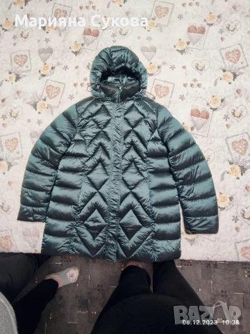Зимно яке маслено зелено, снимка 3 - Якета - 50675619