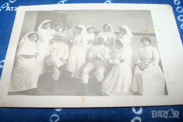Две стари картички ранени военни и медицински сестри, снимка 4 - Други ценни предмети - 34620374
