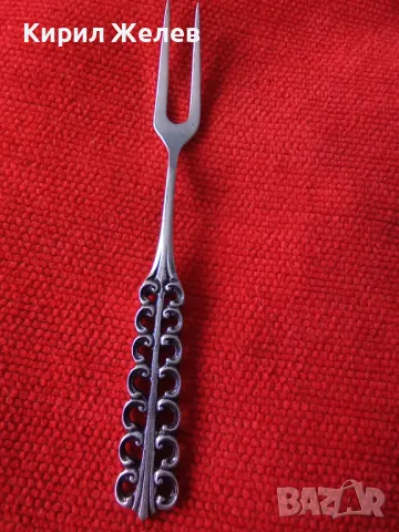 СТАРА НЕМСКА АЖУРНА КОЛЕКЦИОНЕРСКА ДЕСЕРТНА СРЕБЪРНА ВИЛИЧКА СРЕБРО 800 ПРОБА 42981, снимка 13 - Колекции - 44375532