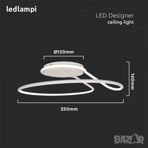 LED Плафониера 24W Бяла Неутрално Бяла Светлина, снимка 4 - Лампи за таван - 41187558