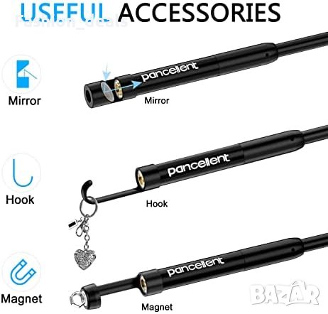 Нова 1080P водоустойчива ендоскопска WiFi камера борескоп за Android iPhone, снимка 2 - Друга електроника - 41795220