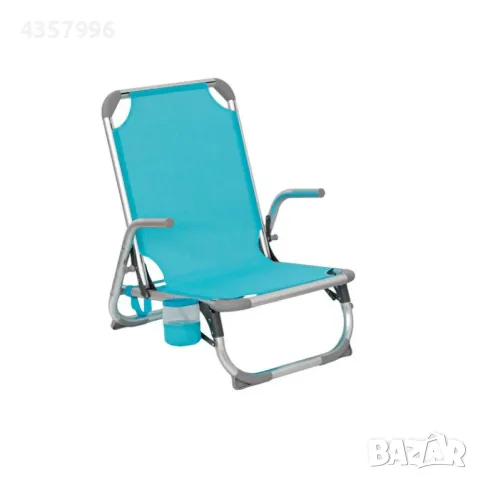 Сгъваем стол с дръжки за къмпинг или плаж, Тюркоаз , снимка 2 - Столове - 49672842