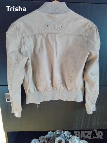 Кожено бежово яке, снимка 2 - Якета - 42350452