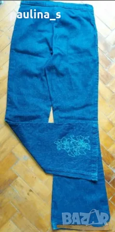 Два броя / Винтидж / Еластични дънки с широки крачоли "Bellino", снимка 8 - Дънки - 32755378