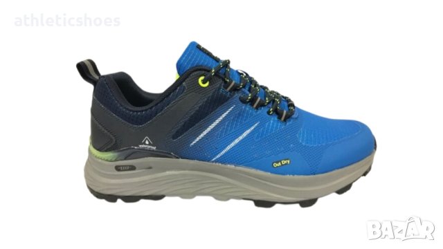 Мъжки маратонки с водоотблъскваща материя в синьо  и червено -2188, снимка 2 - Маратонки - 39981437