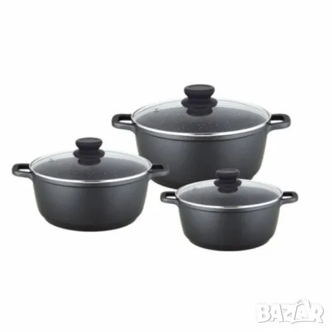 Гранитен комплект касероли Lexical ECO SMART SERIES – 6 части 24/26/30 см, снимка 1