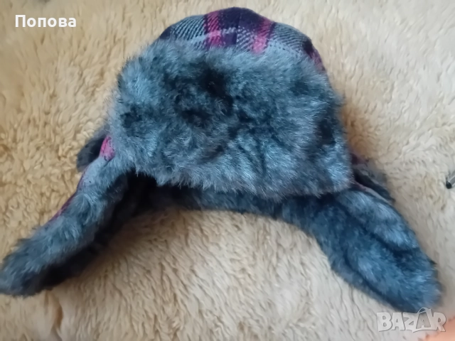 Стилна ушанка 30% вълна, снимка 2 - Шапки - 52371730